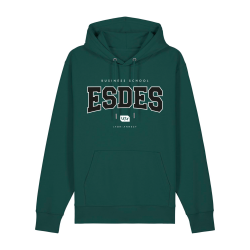 Hoodie ESDES vert foncé – Sweat à capuche unisexe